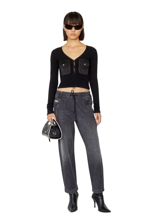 Diesel Krailey Joggjeans 09d52 Boyfriend Noir/gris Foncé