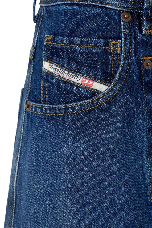 Jupe Longue Trapèze Diesel De-albus-l Bleu Foncé