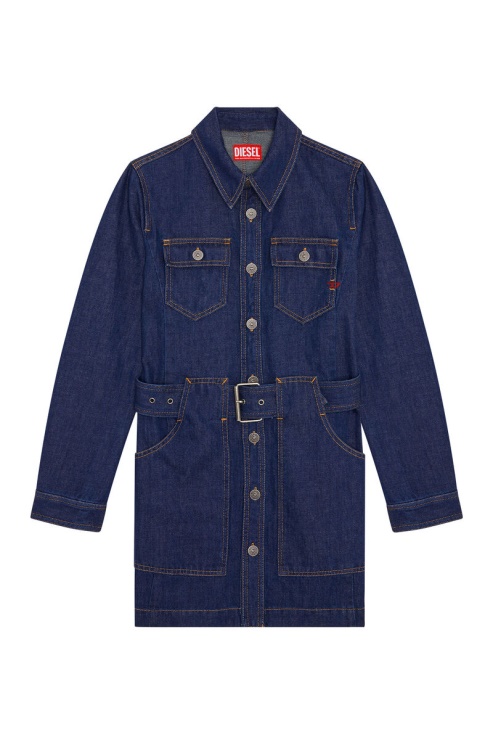 Mini-robe Ceinturée De-minty Diesel Bleu Foncé