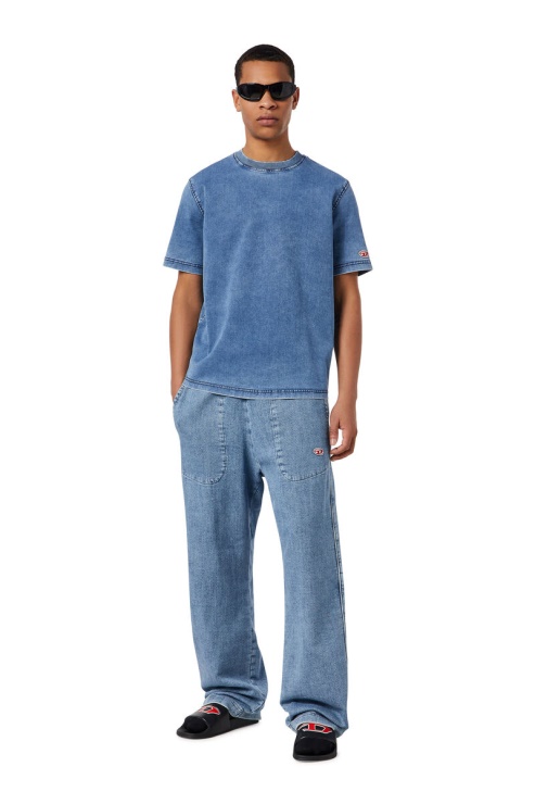 T-shirt D-biggor Track Denim Diesel Bleu Clair