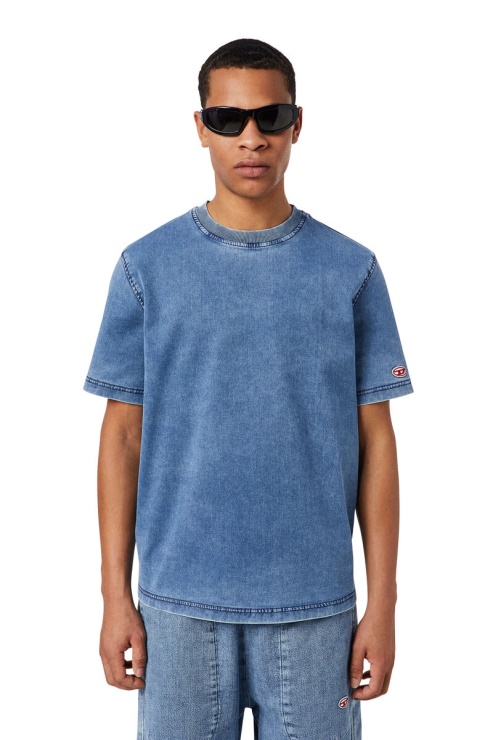 Tee Shirt D-biggor Track Denim Bleu Clair Diesel
