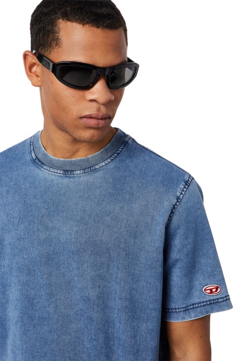 Tee Shirt D-biggor Track Denim Bleu Clair Diesel