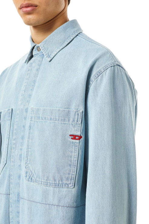 Chemise De Travail Diesel D-hor Bleu Clair