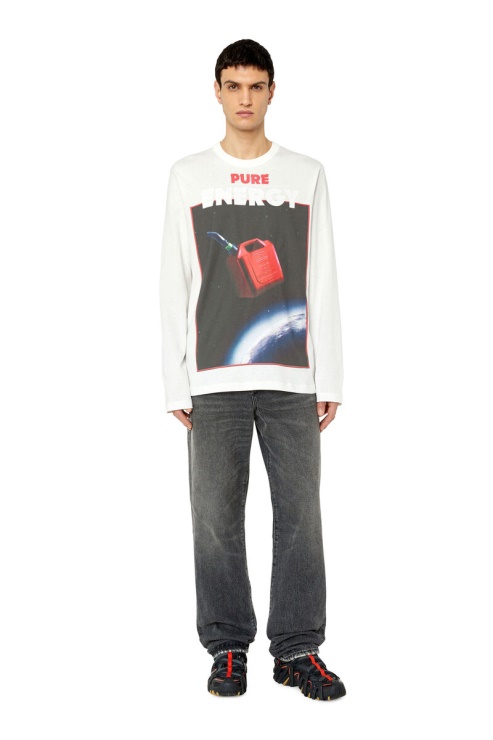 Diesel Blanc T-grue-ls-g4