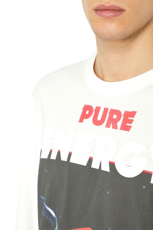 Diesel Blanc T-grue-ls-g4