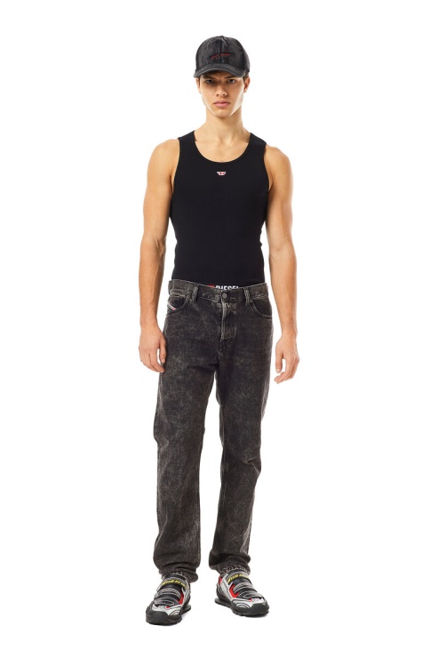 Diesel 1995 09b87 Jean Droit Mode Noir/gris Foncé