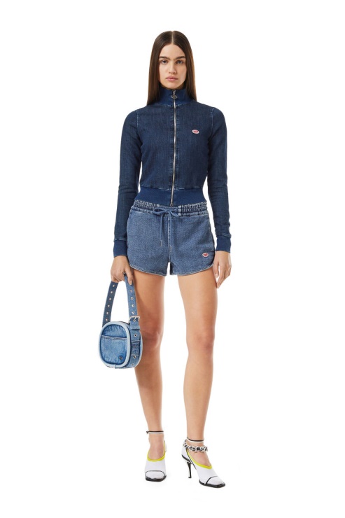 Sweat En Denim Diesel D-emy Track Bleu Foncé