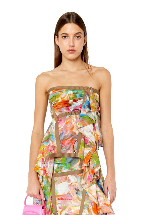 T-antur-print Diesel Marron/rouge