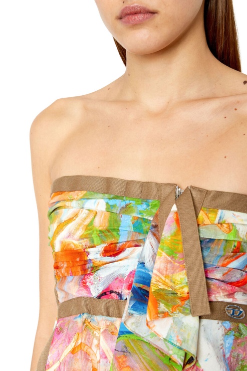 T-antur-print Diesel Marron/rouge