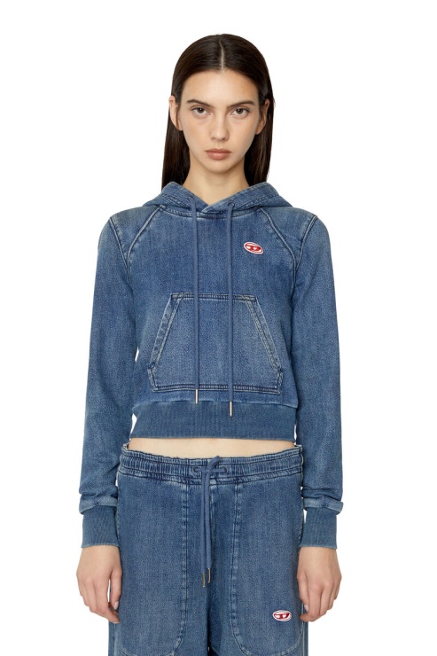 D-angy Track Denim Sweat à Capuche Bleu Diesel