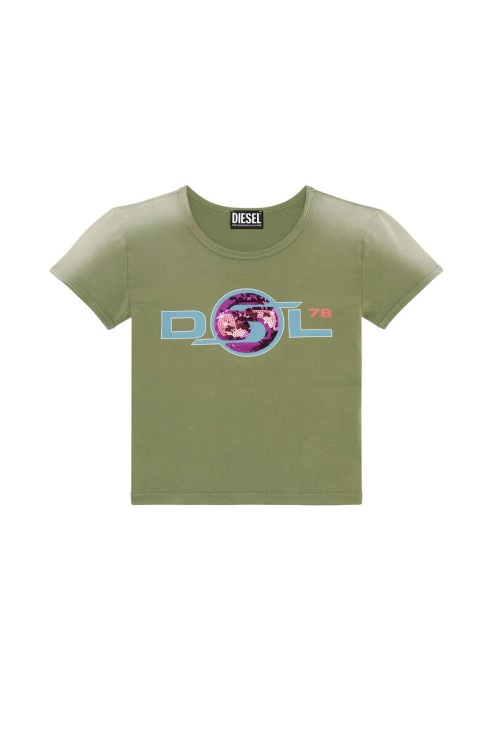 Diesel T-uncutie-long-e2 Vert Olive