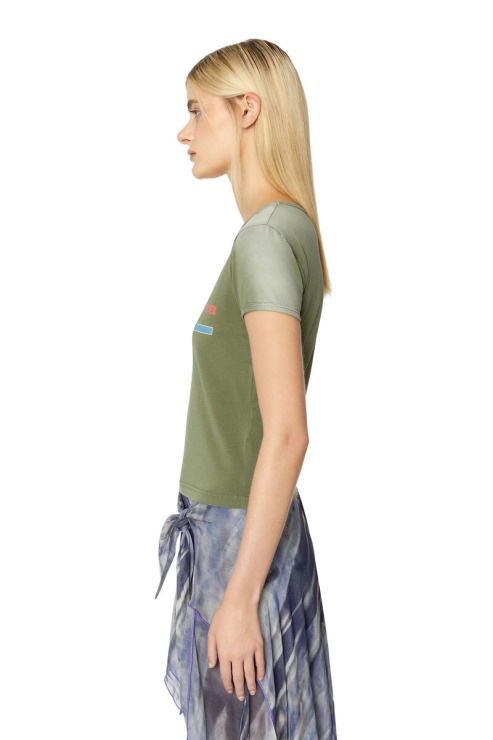 Diesel T-uncutie-long-e2 Vert Olive