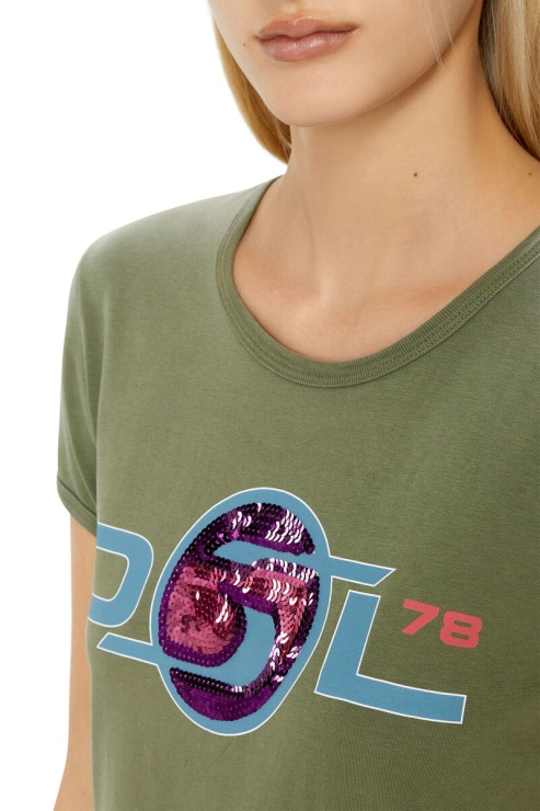 Diesel T-uncutie-long-e2 Vert Olive