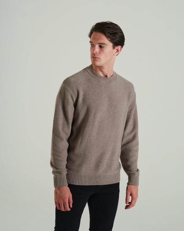 Pull Nevis Gris Pierre Biscuit Diesel