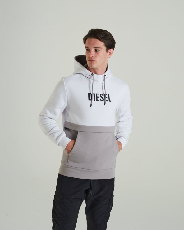 Diesel Marcellus Sweat à Capuche Blanc Optique