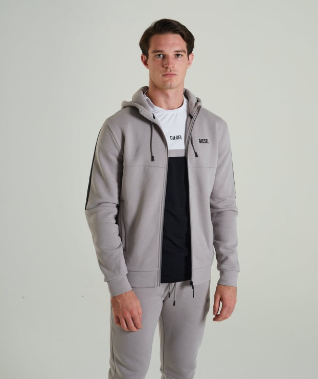 Fermeture éclair Octavian Pierre Fossile Diesel Gris Clair
