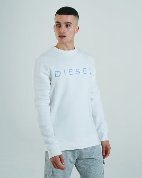 Sweat Shawn Blanc Colombe Diesel