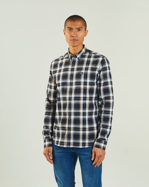 Chemise Diesel Booker Ls à Carreaux Bleu Marine