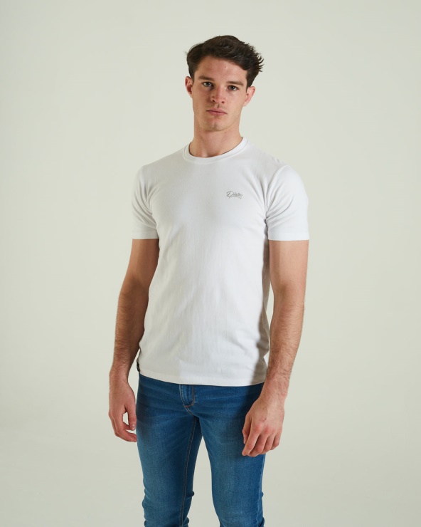 T-shirt Diesel Basic Scott à Col Rond Blanc Optique