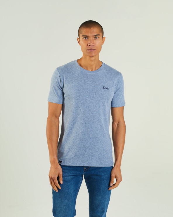 Diesel Basic Mat Col Rond Bleu Montagne