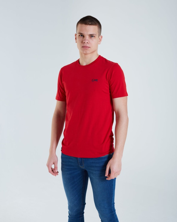 T-shirt Basic Scott Col Rond Barbados Cerise Diesel Rouge