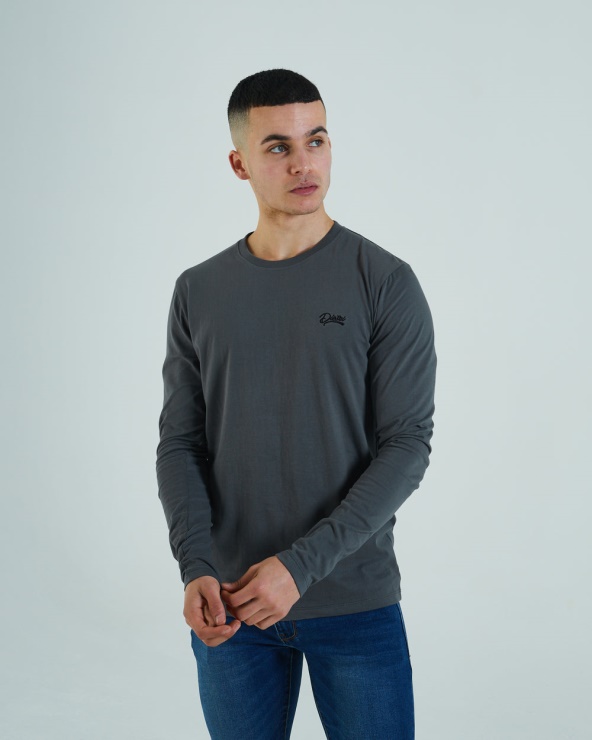Tee Shirt Basic Scott L/s Granit Gris Diesel