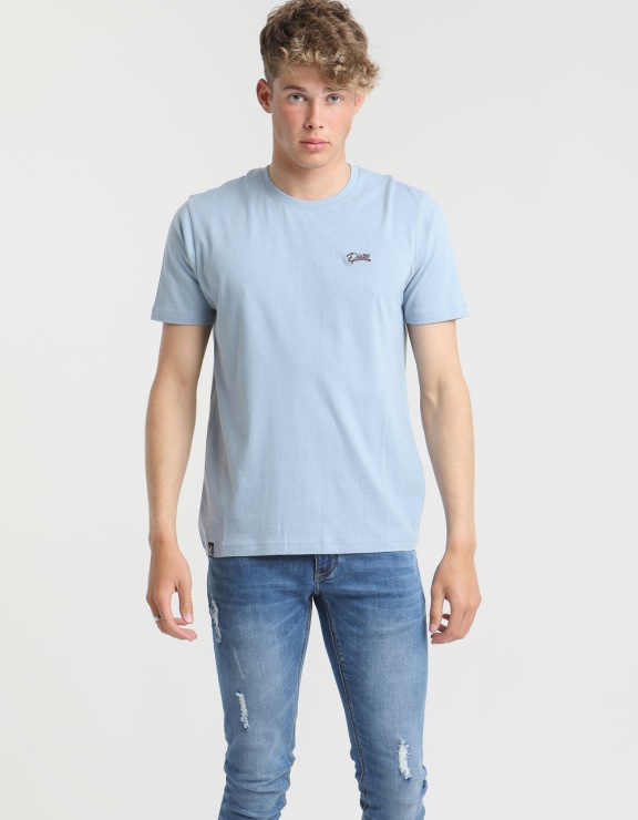 T-shirt Diesel Basic Scott Col Rond Bleu Kashmir