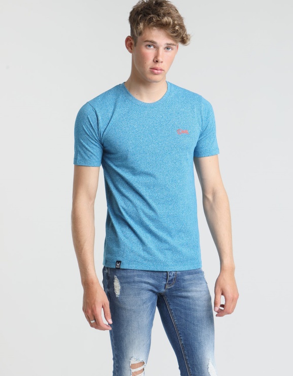 T-shirt Diesel Basique Col Rond Mat Mykonos Bleu