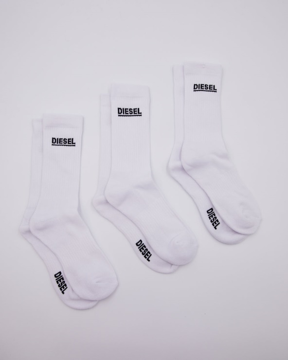 Paulie Lot De 3 Chaussettes De Sport Diesel Blanc