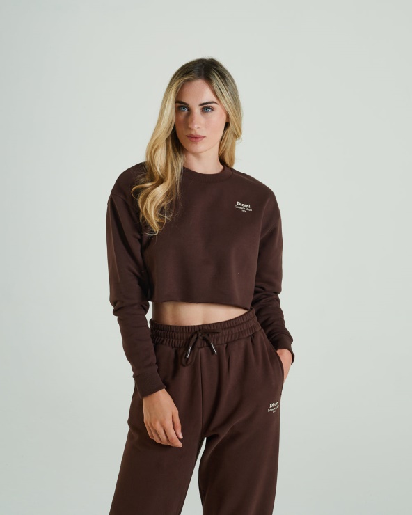 Pull Diesel True Cropped Marron Coco Profond