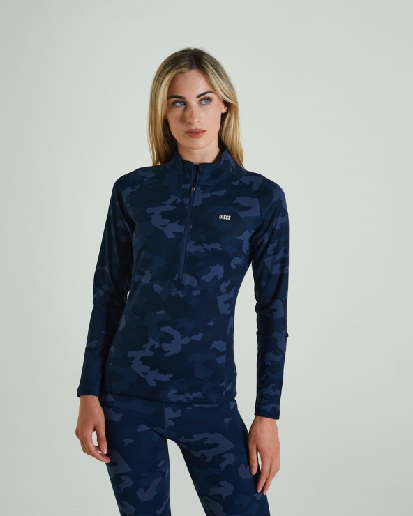 Se Dérouler Demi Zip Minuit Camo Diesel Marine