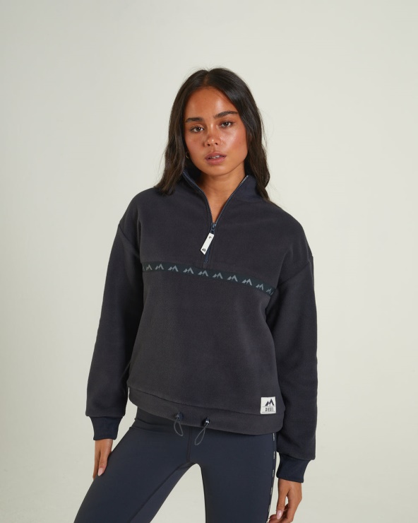 Gris Foncé Diesel Darina Polaire Demi-zip Deep Slate