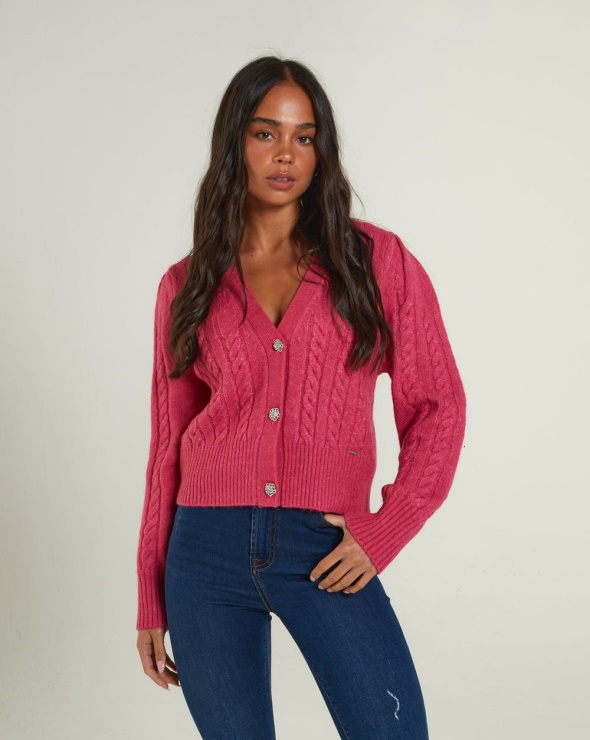 Cardigan Abra Rose Dragueur Fuchsia Diesel