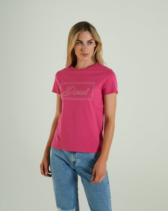 T-shirt Hattie Diesel Rose/gris Clair Flirty Fuchsia