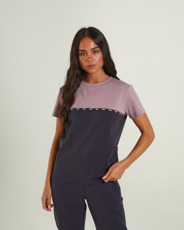 Tee Shirt Diesel Rose Sable Violet Rosé