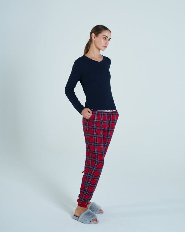 Ensemble De Salon Diesel Maria Tartan Rouge