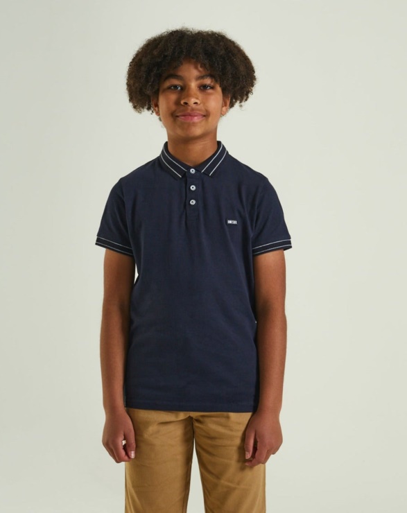 Polo Ralph Bleu Marine Diesel Blanc