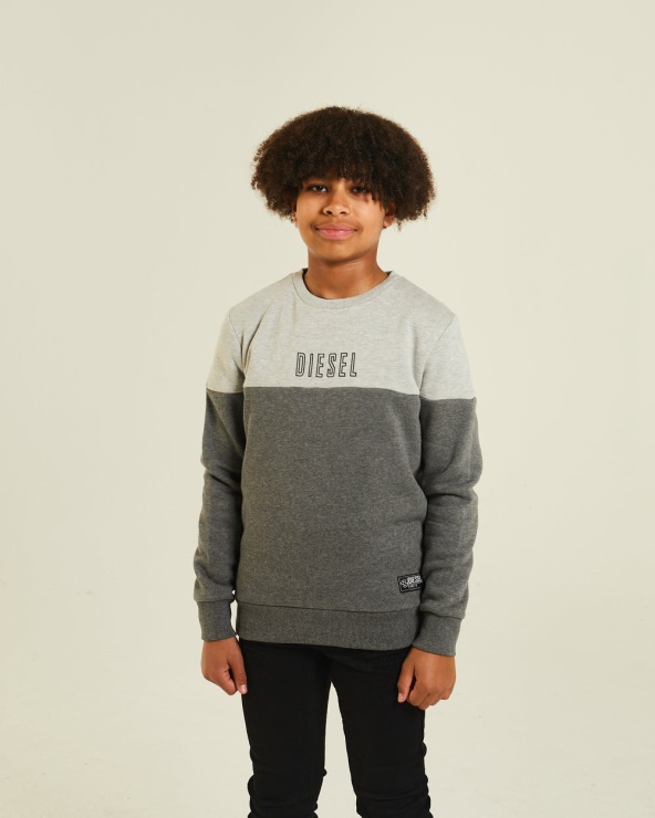 Pull Diesel Barney Rouge Gris