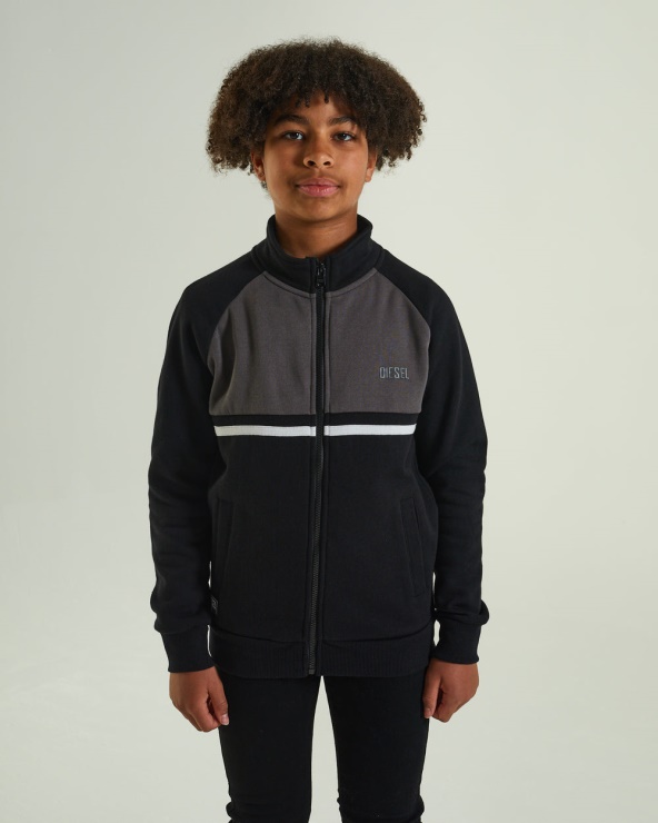 Diesel Larkin Zip Travers Noir Rouge