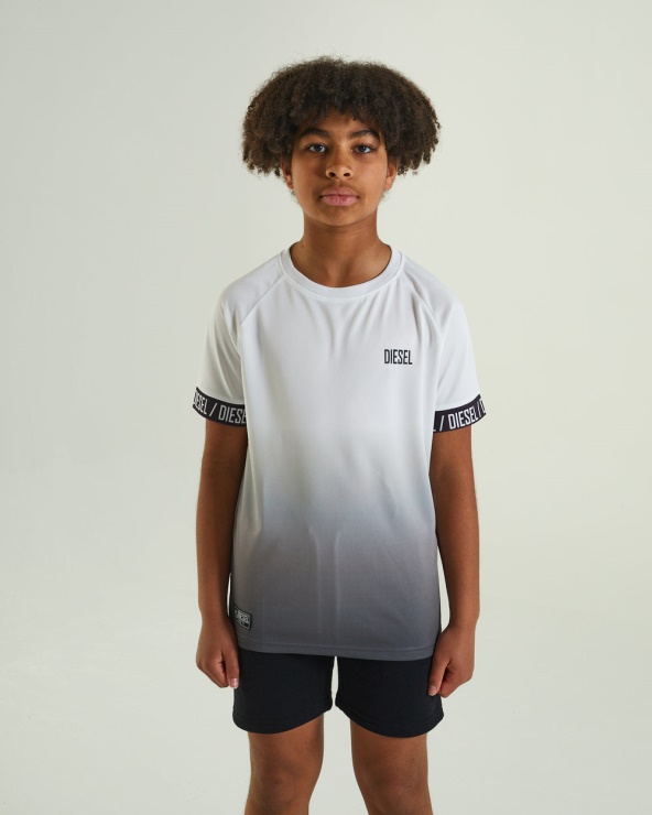 Diesel Jack Dip Dye Tee Blanc/gris Marine