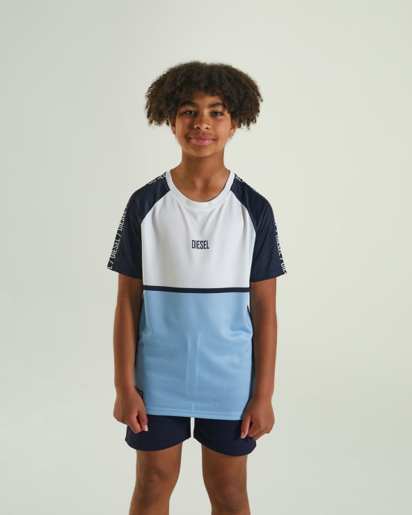 Tee Cecer Rouge Diesel Bleu Ciel