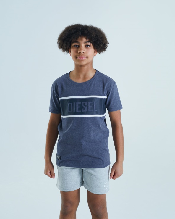 Diesel Doyle Tee Denim Chiné Bleu