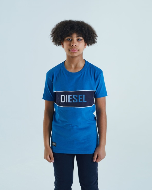 Roy Tee Cobalt Diesel Blanc