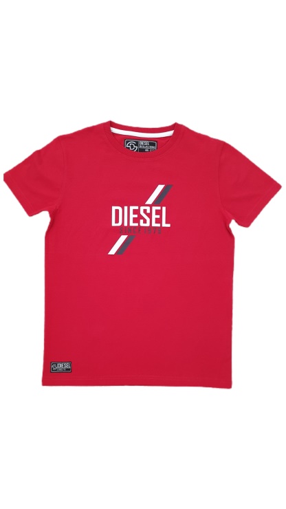 Court Tee Rouge Diesel Marine