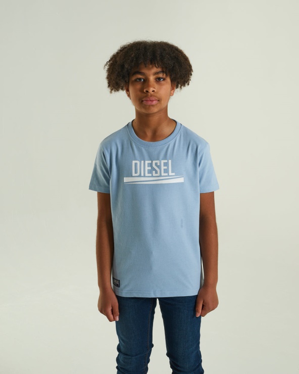 Diesel Shawn Tee Bleu Ciel Rose Chiné
