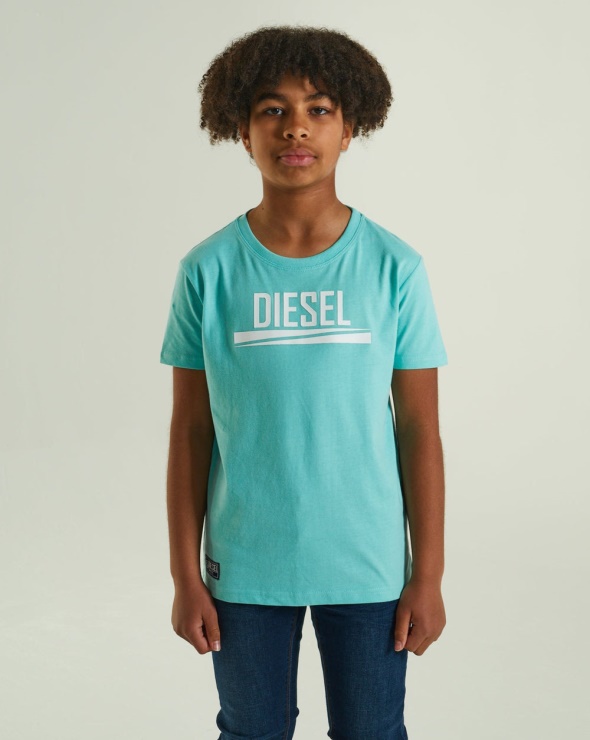Tee Shirt Diesel Shawn Blanc Menthe