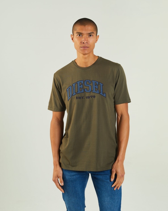 Tee Shirt Ronnie Diesel Gris Clair Combat Green