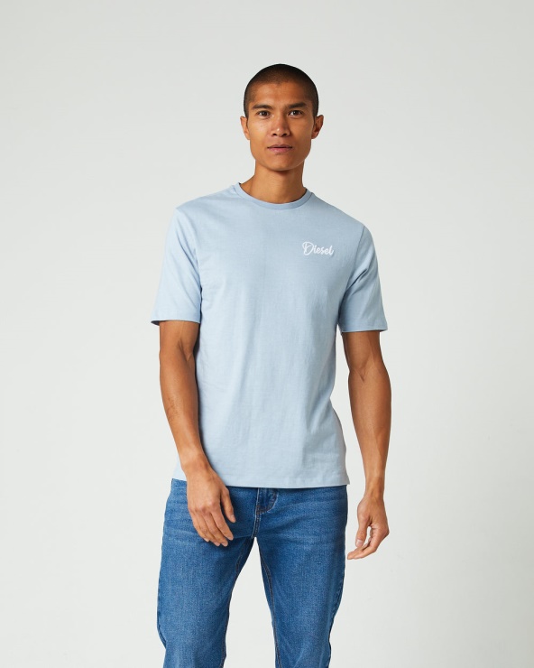 Diesel Dakota Tee Bleu Brouillard Rouge