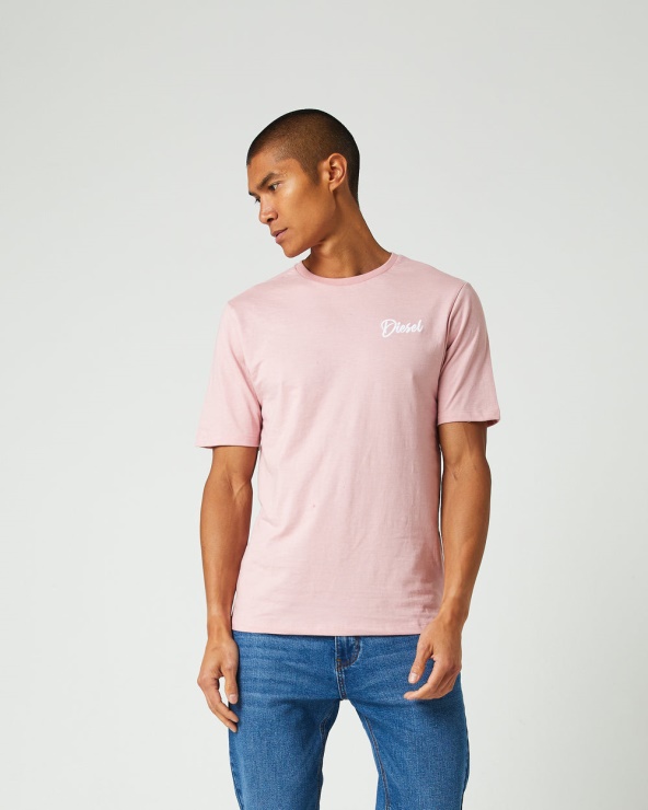 Tee Bleu Dakota Diesel Rose Cerise