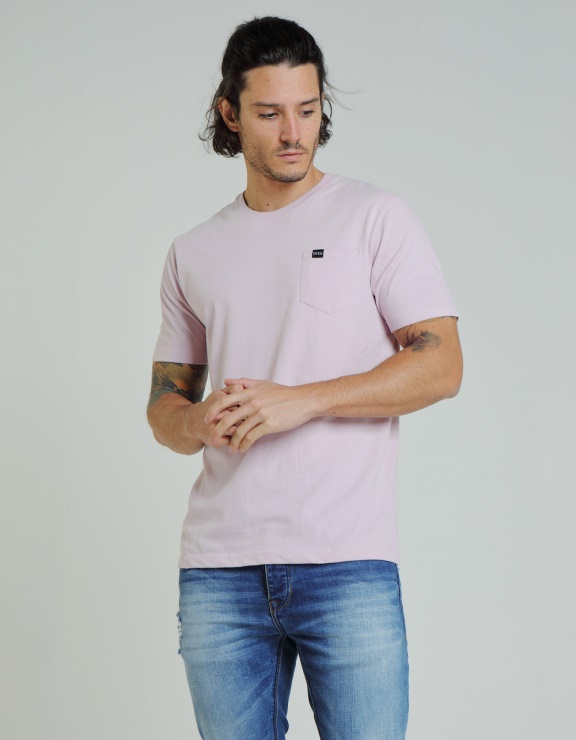 Diesel Basic Brett Pocket Tee Winsome Orchidée Blanc